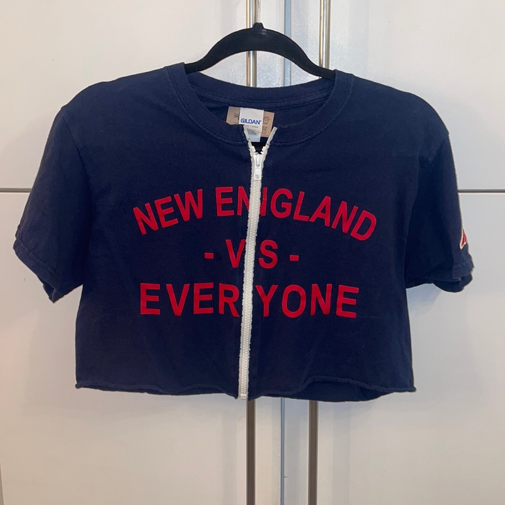 New England Patriots Crop Tee